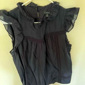 J crew Ruffle Blouse size small